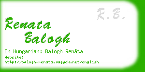 renata balogh business card